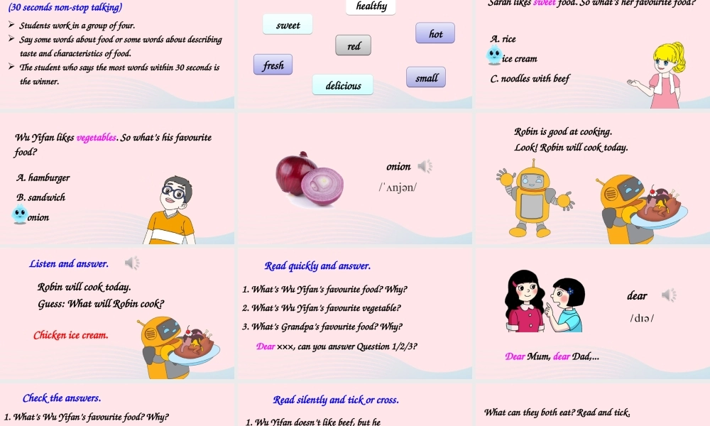 五年级英语上册 Unit 3 What would you like Part B 第6课时上课课件+素材