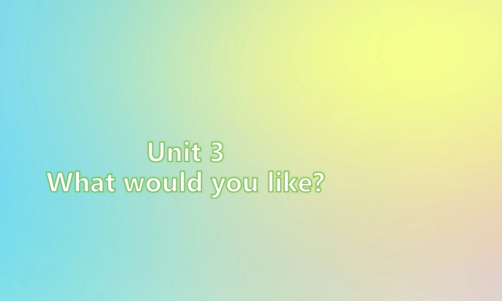 五年级英语上册 Unit 3 What would you like Part B（第5课时）习题课件 人教PEP版-人教PEP小学五年级上册英语课件