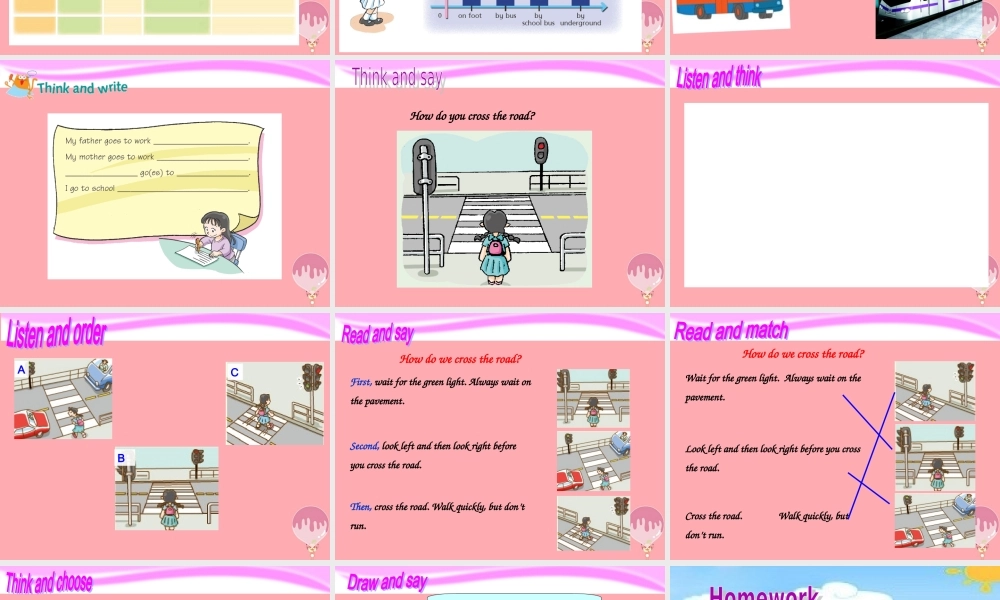 五年级英语上册 Unit 2 Going to school（第2课时）课件-人教版小学五年级上册英语课件