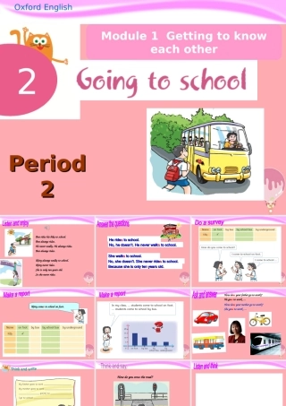 五年级英语上册 Unit 2 Going to school（第2课时）课件-人教版小学五年级上册英语课件