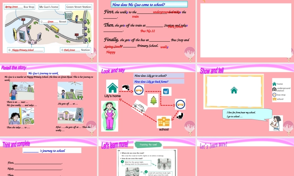 五年级英语上册 Unit 2 Going to school（第3课时）课件 牛津上海版-牛津上海版小学五年级上册英语课件