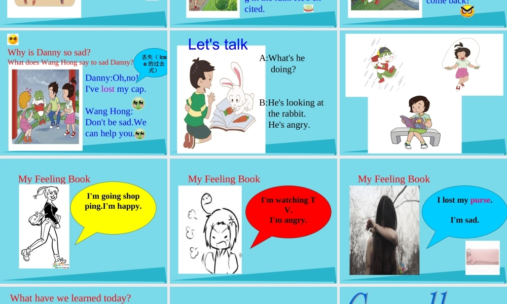 五年级英语上册 Unit 2 Lesson 1 He’s excited课件 鲁科版-鲁科版小学五年级上册英语课件