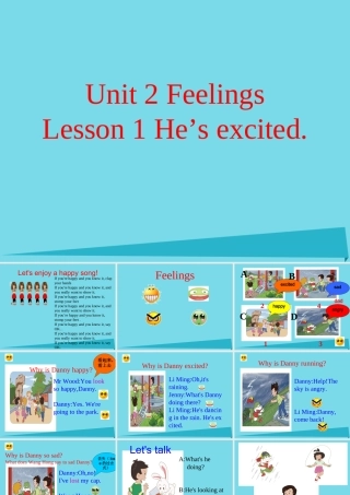 五年级英语上册 Unit 2 Lesson 1 He’s excited课件 鲁科版-鲁科版小学五年级上册英语课件