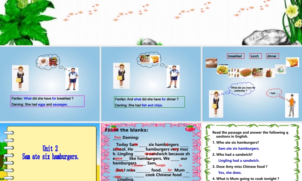 五年级英语下册 Module3Unit2课件(1) 外研版