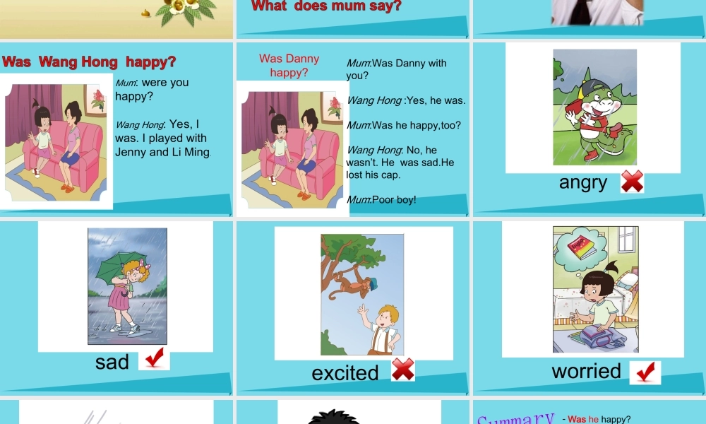 五年级英语上册 Unit 2 Lesson 2 Was he happy课件2 鲁科版-鲁科版小学五年级上册英语课件