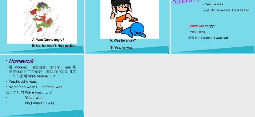 五年级英语上册 Unit 2 Lesson 2 Was he happy课件2 鲁科版-鲁科版小学五年级上册英语课件