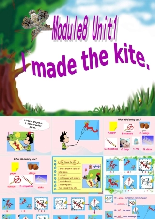 五年级英语下册 Module8 unit 2 i made a kite课件1 外研版（一起）-外研版小学五年级下册英语课件