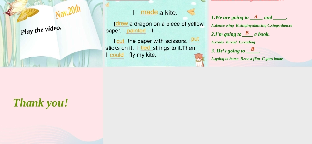 五年级英语下册 Module8 unit 2 i made a kite课件2 外研版（一起）-外研版小学五年级下册英语课件