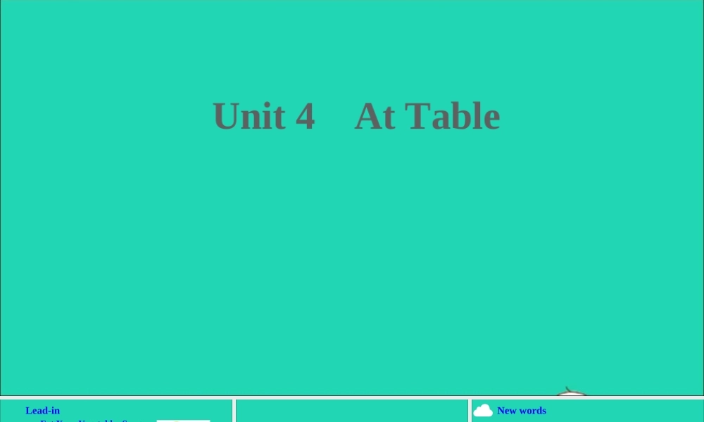 五年级英语上册 Unit 4 At table Part B课件+素材 陕旅版（三起）