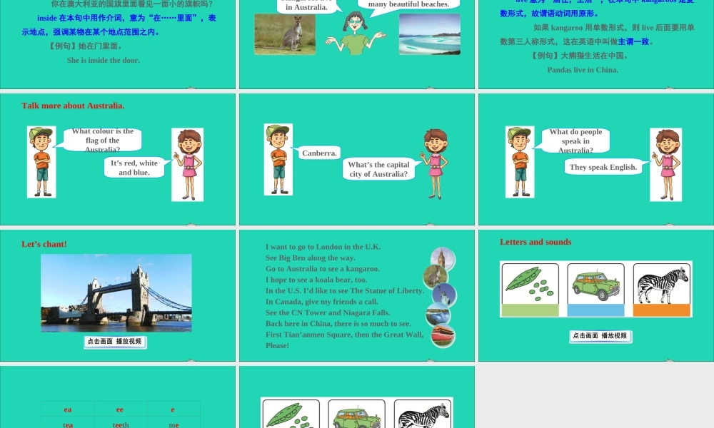 五年级英语上册 unit 2 My Country and English speaking Countries Lesson 11 Australia课件+素材 冀教版（三起）