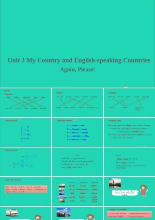 五年级英语上册 unit 2 My Country and English speaking Countries（Again please）课件+素材 冀教版（三起）