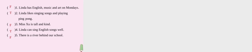 五年级英语上册 阅读理解专项复习习题课件 人教PEP版-人教PEP小学五年级上册英语课件