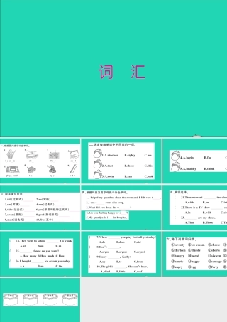五年级英语上册 专项提升练（词汇）作业课件 外研版（三起）-外研版小学五年级上册英语课件