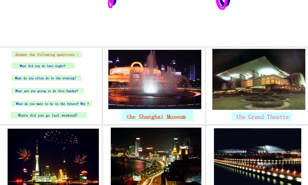 五年级英语下册 Unit 6 holidays in shang hai课件 新世纪版