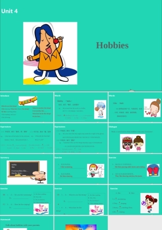 五年级英语上册 Unit 4 Hobbies（第2课时）课件 （新版）牛津版-（新版）牛津版小学五年级上册英语课件