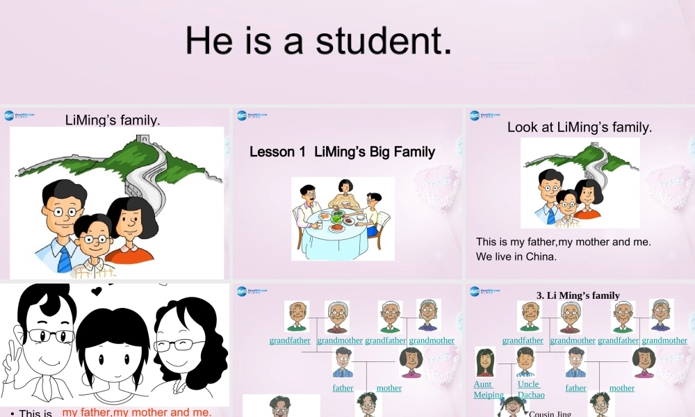 五年级英语上册《Lesson 1 Li Ming’s Big Family》课件 冀教版
