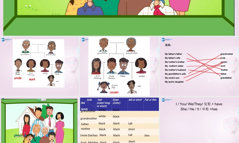 五年级英语上册《Lesson 2 What Do They Look Like》课件 冀教版