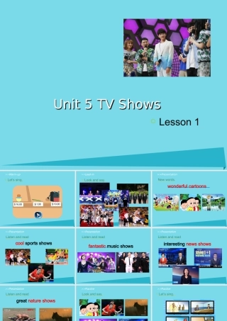 五年级英语上册 Unit 5 TV Shows（Lesson 1）课件 人教新起点-人教新起点小学五年级上册英语课件