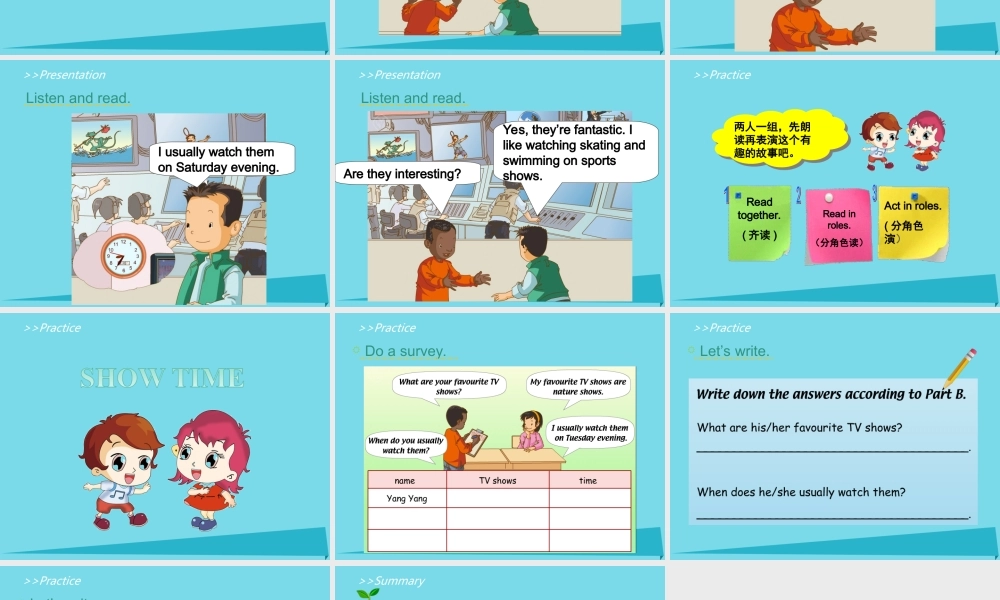五年级英语上册 Unit 5 TV Shows（Lesson 2）课件 人教新起点-人教新起点小学五年级上册英语课件