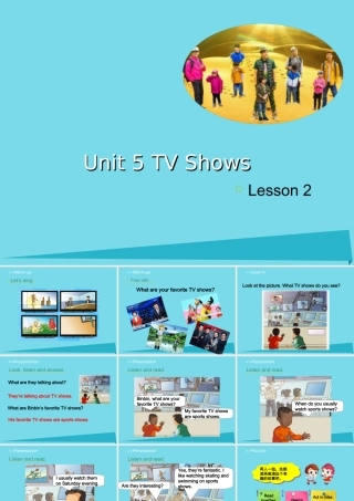 五年级英语上册 Unit 5 TV Shows（Lesson 2）课件 人教新起点-人教新起点小学五年级上册英语课件
