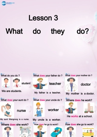 五年级英语上册《Lesson 3 What Do They Do》课件2 冀教版