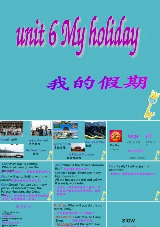 五年级英语下册 unit 6 my holiday partb课件 陕旅版-陕旅版小学五年级下册英语课件