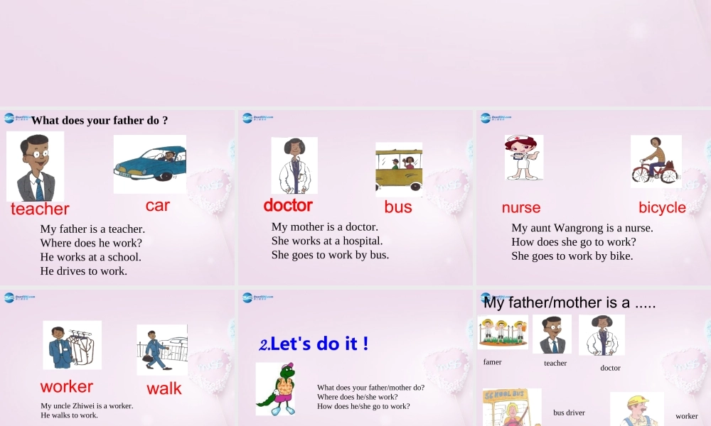 五年级英语上册《Lesson 3 What Do They Do》课件3 冀教版