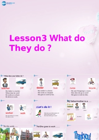 五年级英语上册《Lesson 3 What Do They Do》课件3 冀教版