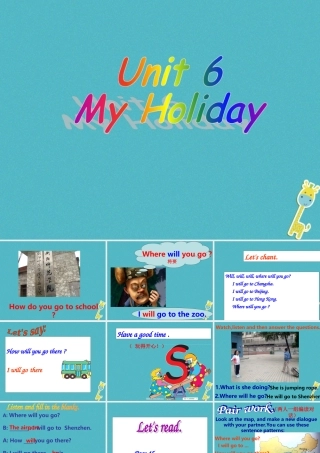 五年级英语下册 unit 6 my holiday partc课件 陕旅版-陕旅版小学五年级下册英语课件