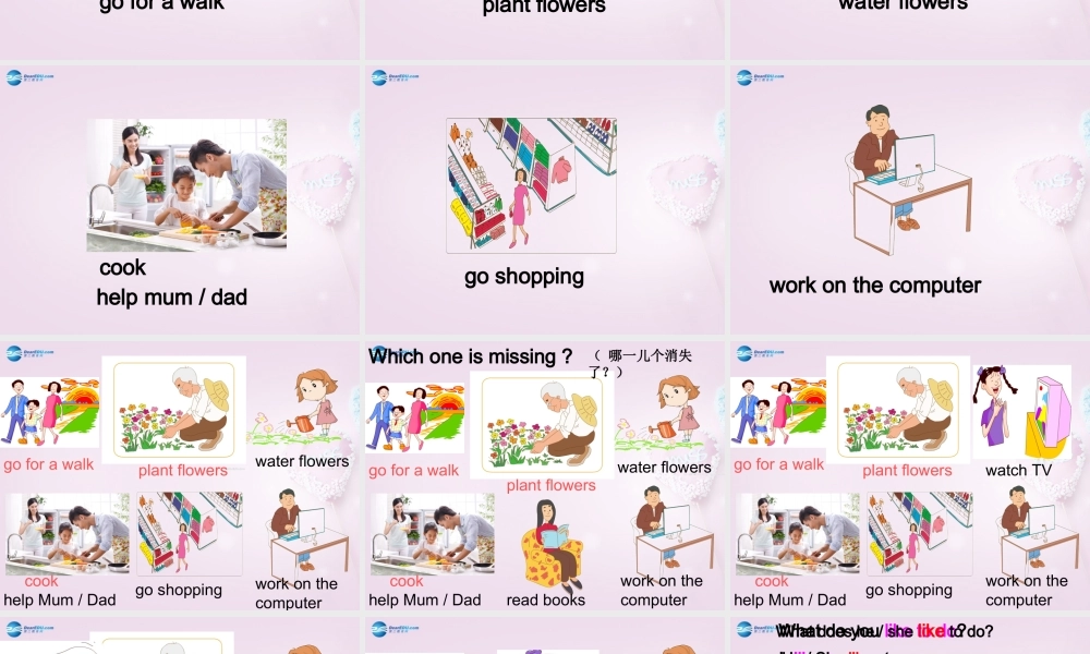 五年级英语上册《Lesson 4 What Do They Like to Do》课件1 冀教版