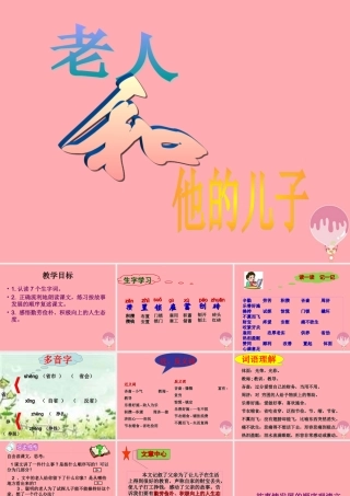 五年级语文上册 第七单元 老人和他的儿子课件1 湘教版-湘教版小学五年级上册语文课件