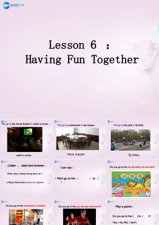 五年级英语上册《Lesson 5 Having Fun Together》课件1 冀教版