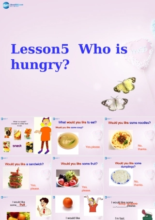 五年级英语上册《Lesson 5 Who is hungry》课件 冀教版