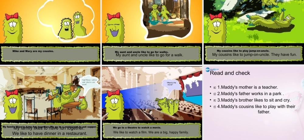 五年级英语上册《Lesson 6 Middy’s Family 》课件 冀教版