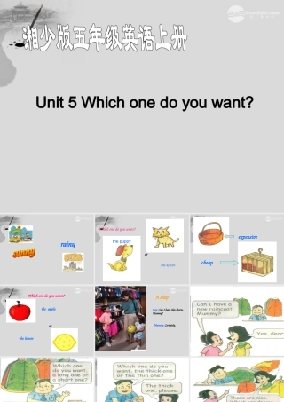 五年级英语上册 Unit 5(2)课件 湘少版