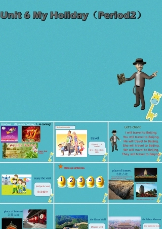 五年级英语下册 unit 6 my holiday课件1 陕旅版-陕旅版小学五年级下册英语课件