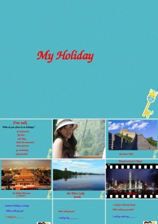 五年级英语下册 Unit 6 my holiday课件2 陕旅版-陕旅版小学五年级下册英语课件