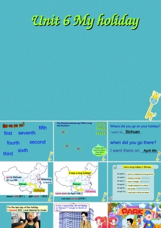 五年级英语下册 Unit 6 my holiday课件3 陕旅版-陕旅版小学五年级下册英语课件