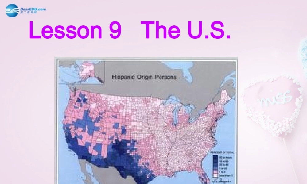 五年级英语上册《Lesson 9 The U.S》课件2 冀教版