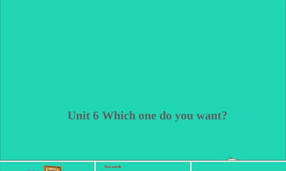 五年级英语上册 Unit 6  Which one do you want课件+素材 湘少版