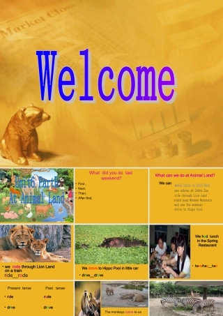 五年级英语上册 Unit 6 At animal land part课件 深港版