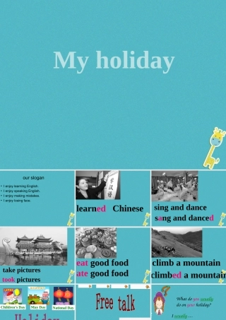 五年级英语下册 unit 6 my holiday课件6 陕旅版-陕旅版小学五年级下册英语课件