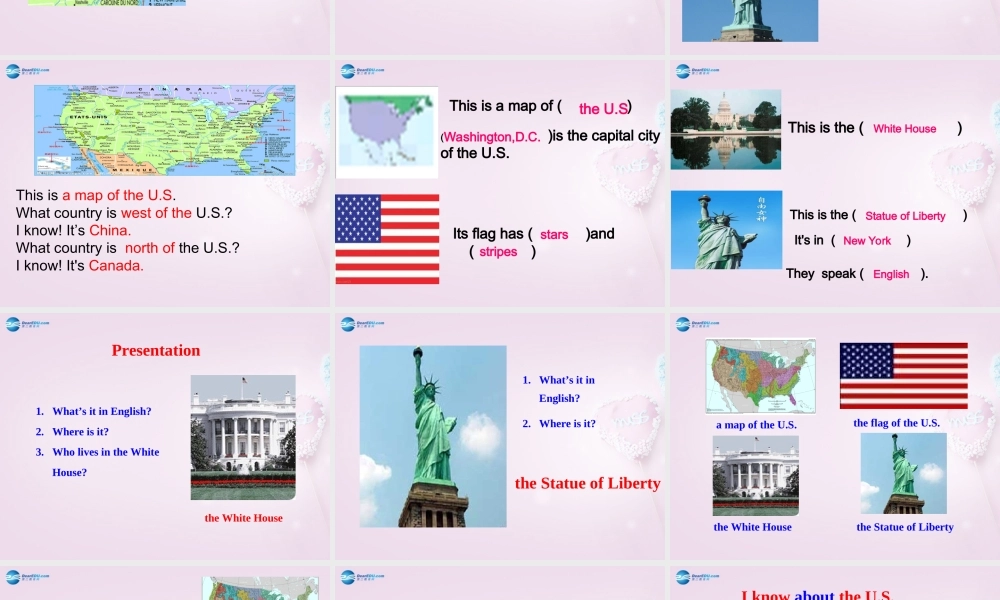 五年级英语上册《Lesson 9 The U.S》课件3 冀教版