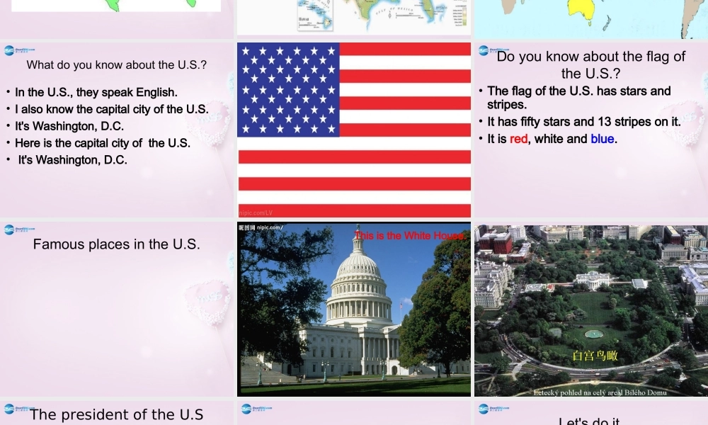 五年级英语上册《Lesson 9 The U.S》课件5 冀教版