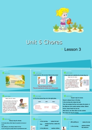 五年级英语上册 Unit 6 Chores（Lesson 3）课件 人教新起点-人教新起点小学五年级上册英语课件