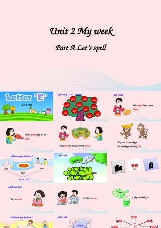 五年级英语上册 Unit 2 My week Part A 第3课时备用课件+素材 人教PEP