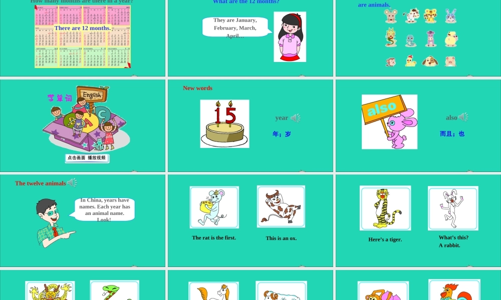 五年级英语上册 Unit 4 Jenny and Danny Come to China Lesson 21 What Year Is It课件+素材 冀教版（三起）