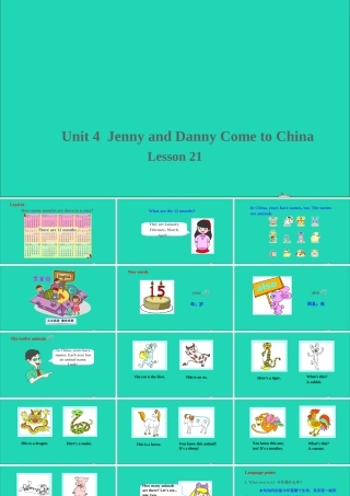 五年级英语上册 Unit 4 Jenny and Danny Come to China Lesson 21 What Year Is It课件+素材 冀教版（三起）