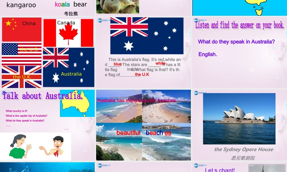 五年级英语上册《Lesson 11 Australia》课件1 冀教版
