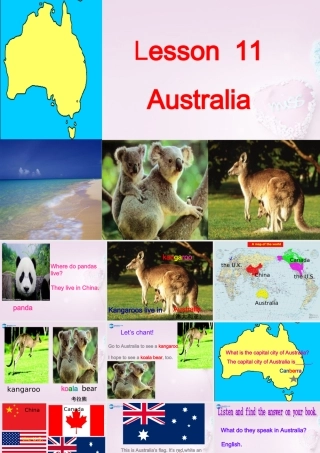 五年级英语上册《Lesson 11 Australia》课件1 冀教版